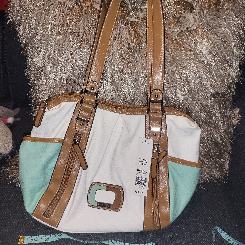 Rosetti brown and teal purse